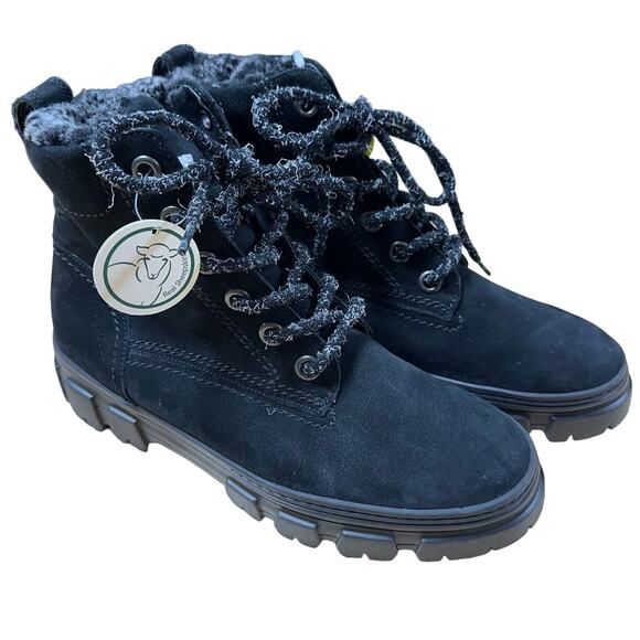 Paul Green NWT Joaquin Genuine Shearling Boot Black Size AU 4 (US 6.5) NO BOX - Picture 1 of 7